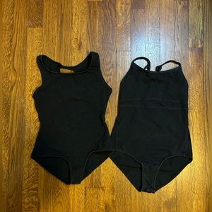 Bundle of 2 Black Dance Leotards